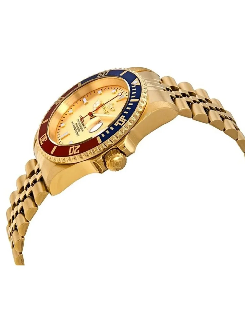 NWT Invicta Pro Diver Pepsi Bezel Automatic Gold Dial Men's Watch